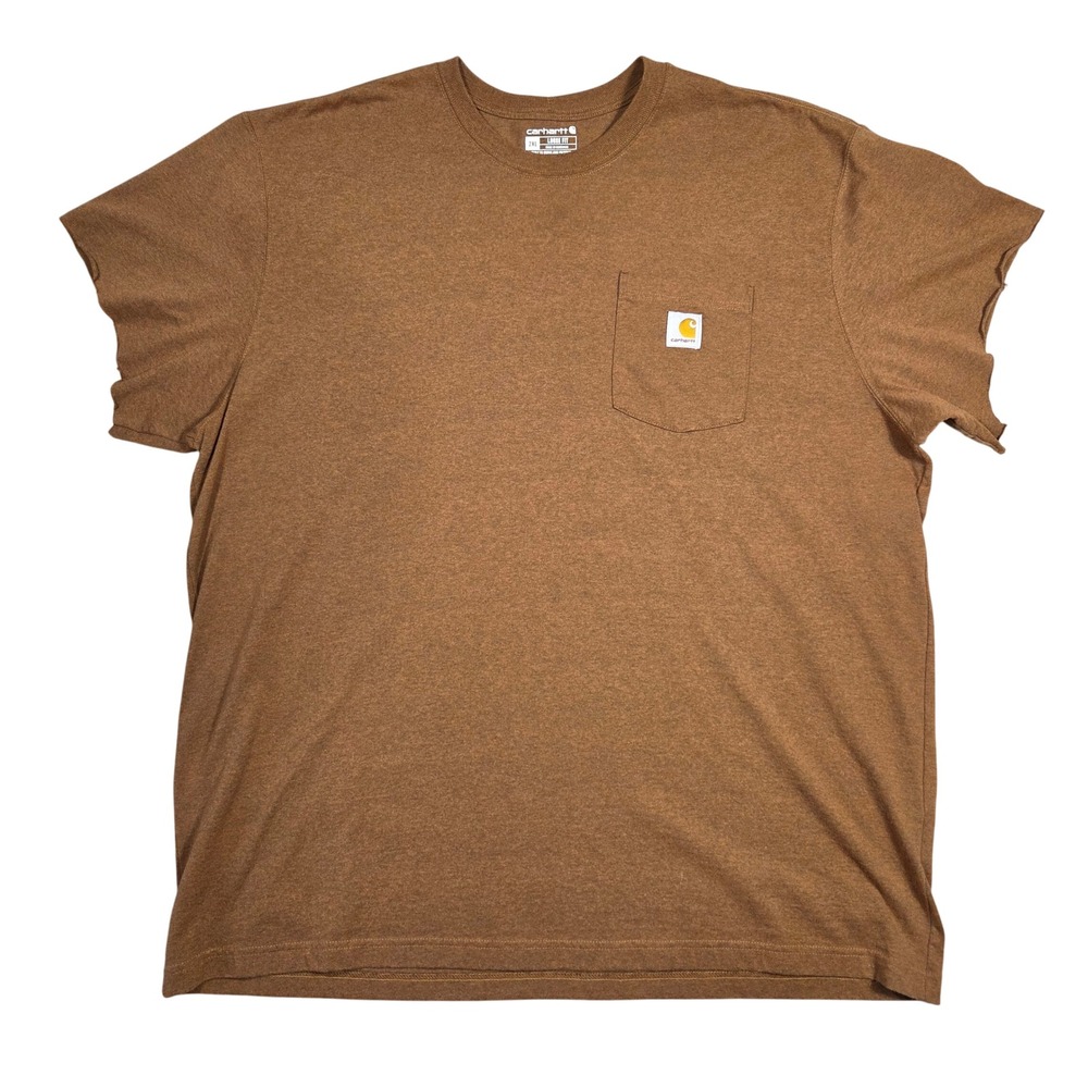 Carhartt Mens Brown Heathered Pocket T Shirt K87-M Relaxed Fit 2XL Punk Grunge